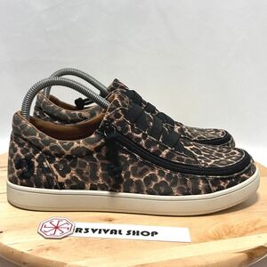 Billy Footwear Women's Billy Gore Low Top Leopard Print Zip-On Sneakers - 9M